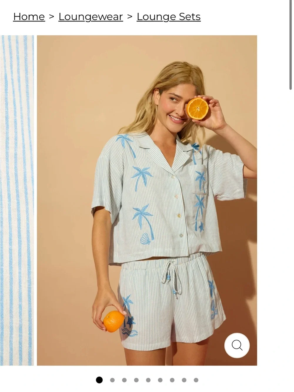 PJ Salvage Light Blue Ciao Babe Blue Riviera Short Set